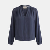 Blusa scollo V Blu