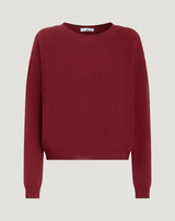 Boxy-Pullover aus indisch-rotem Kaschmir-Strick