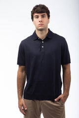 Nachtblaues Jersey-Polo