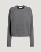 Boxy Strickpullover aus Wolle und Kaschmir, Grau