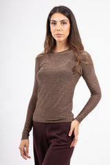 Rundhalsshirt Slim Lurex SAKURA