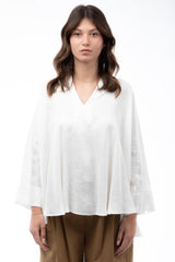 Kimono-Bluse aus Leinen
