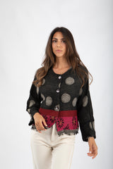 Jacke aus Jacquard-Woll-Alpaka-Mix
