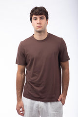 T-Shirt in regulärer Passform Schokolade